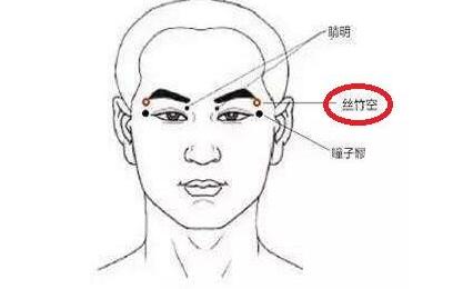 丝竹空的功效与作用，丝竹空的准确位置图